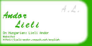 andor lieli business card